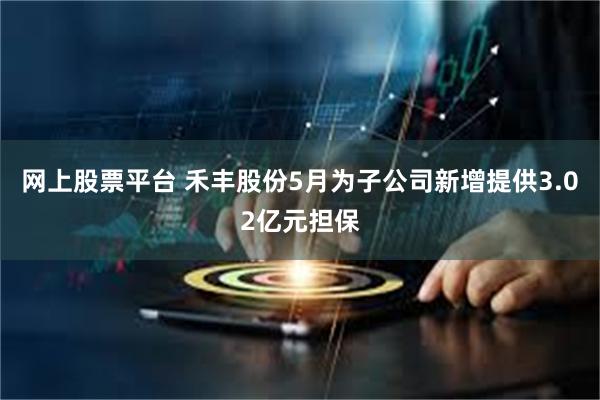 网上股票平台 禾丰股份5月为子公司新增提供3.02亿元担保