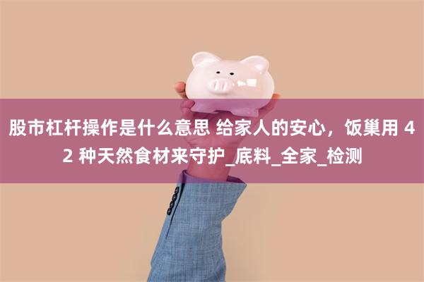 股市杠杆操作是什么意思 给家人的安心，饭巢用 42 种天然食材来守护_底料_全家_检测