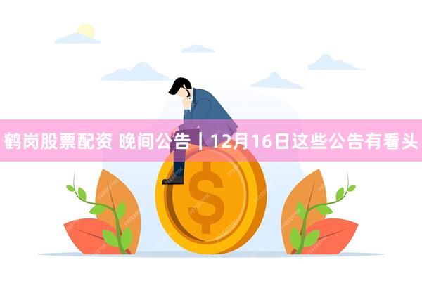 鹤岗股票配资 晚间公告｜12月16日这些公告有看头